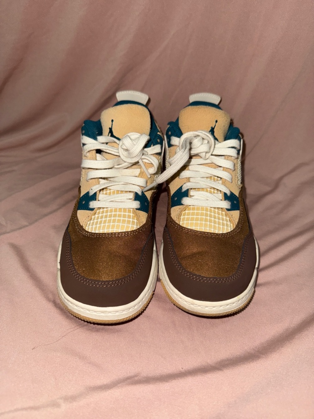 Jordan Kids Brown, Teal & Cream Sneakers